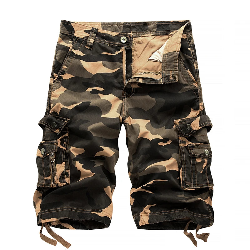 2024 Summer New Men's Casual Camouflage Cargo Shorts