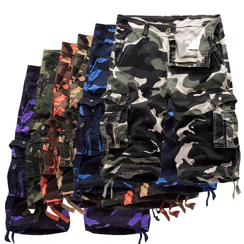 2024 Summer New Men's Casual Camouflage Cargo Shorts