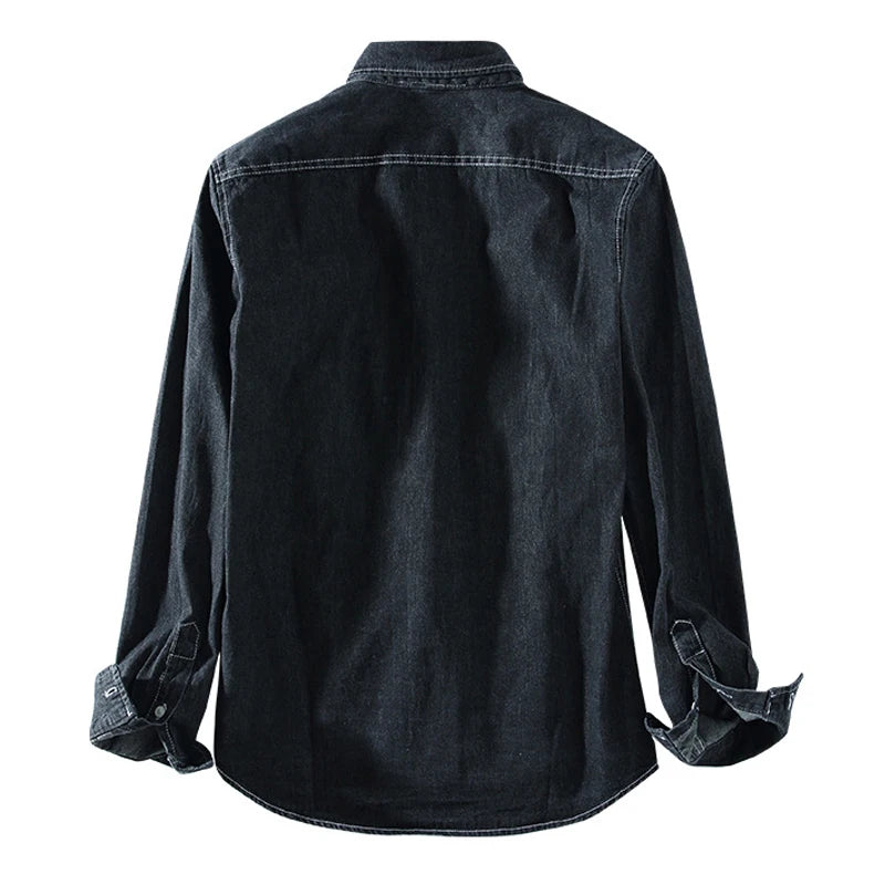 New Men's Casual Denim Shirt