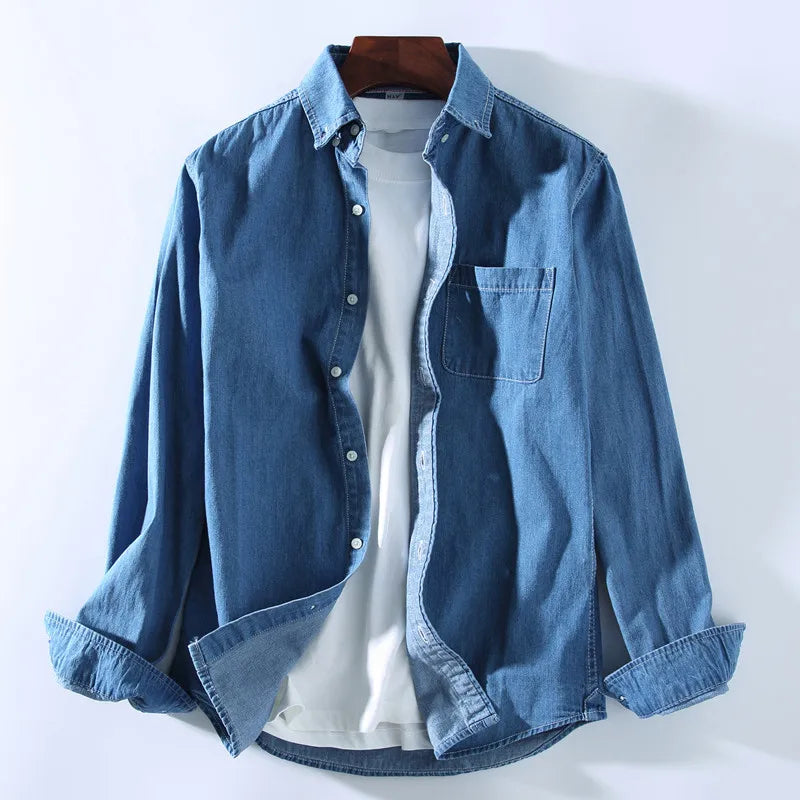 New Men's Casual Denim Shirt