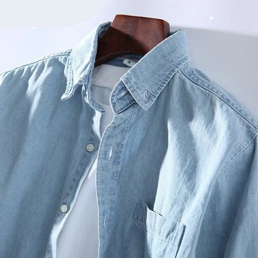 New Men's Casual Denim Shirt